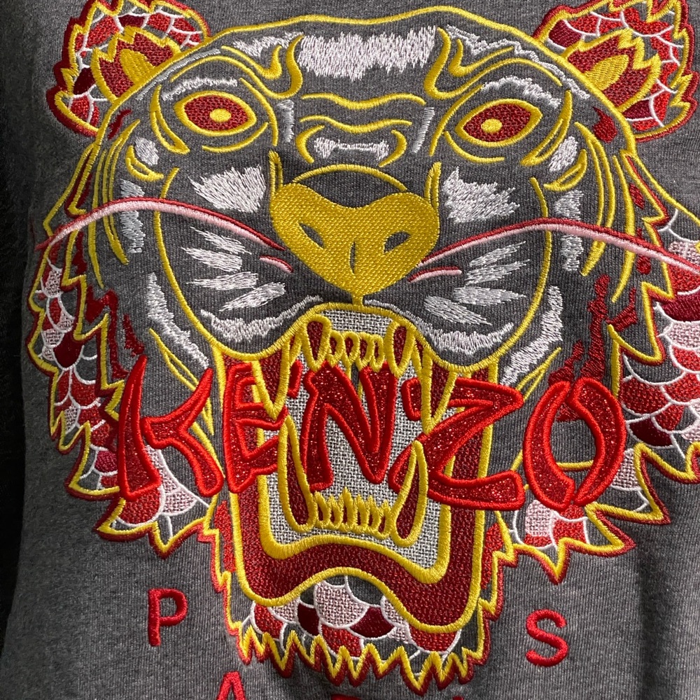 Kenzo Paris, Grey Tiger Sweatshirt Size XS - Picture 2 of 5